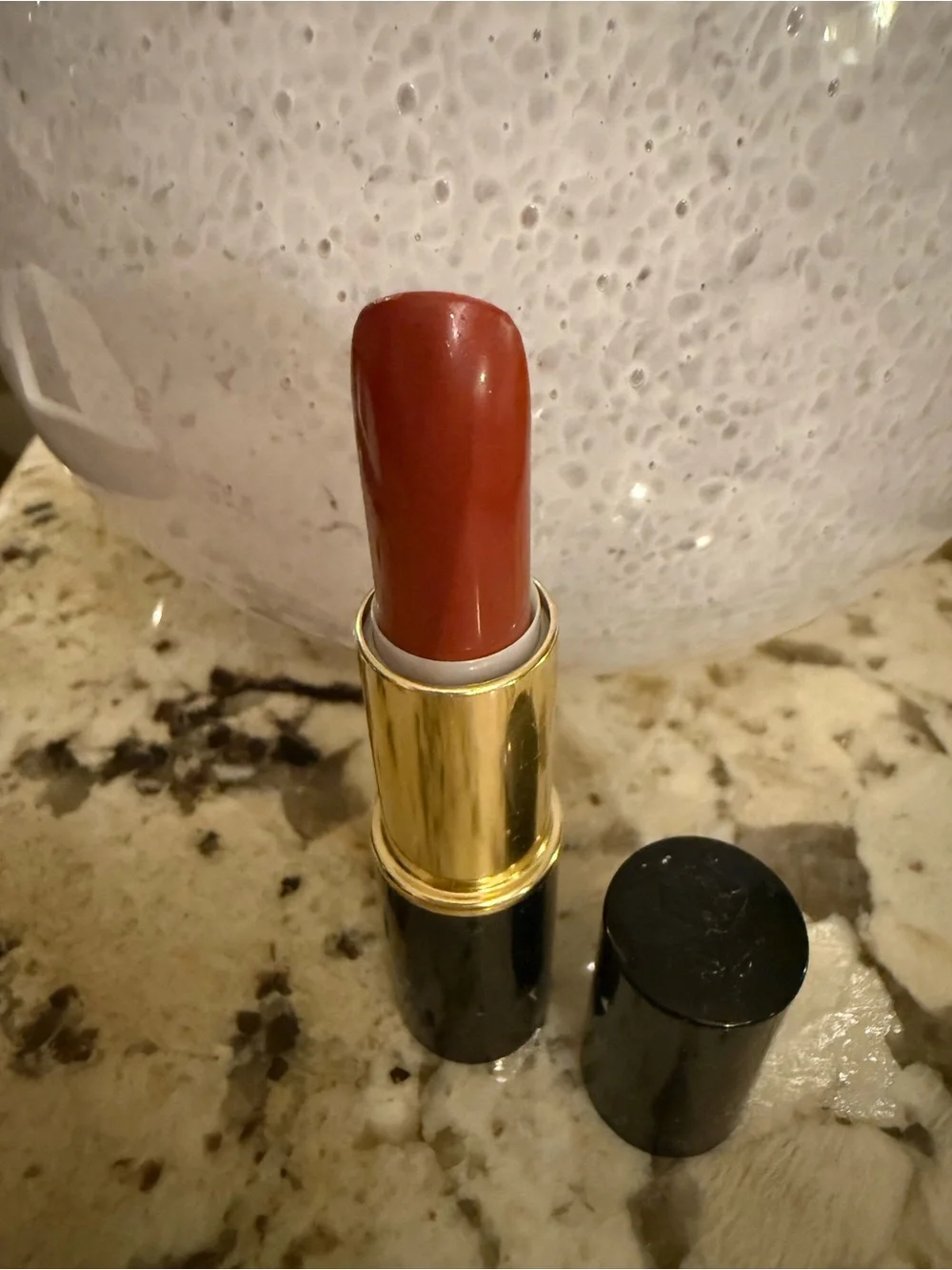 LANCOME L'Absolu Rouge Lipstick in Luxe Mahogany -Full Size/OS - Rare- NEW